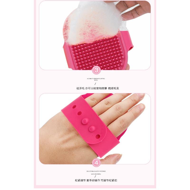 Pet Bathing Brush Cat and Dog Massage Brush Pet Comb Bathing Gloves Pet Supplies Cat Grooming Gloves Hair Removal