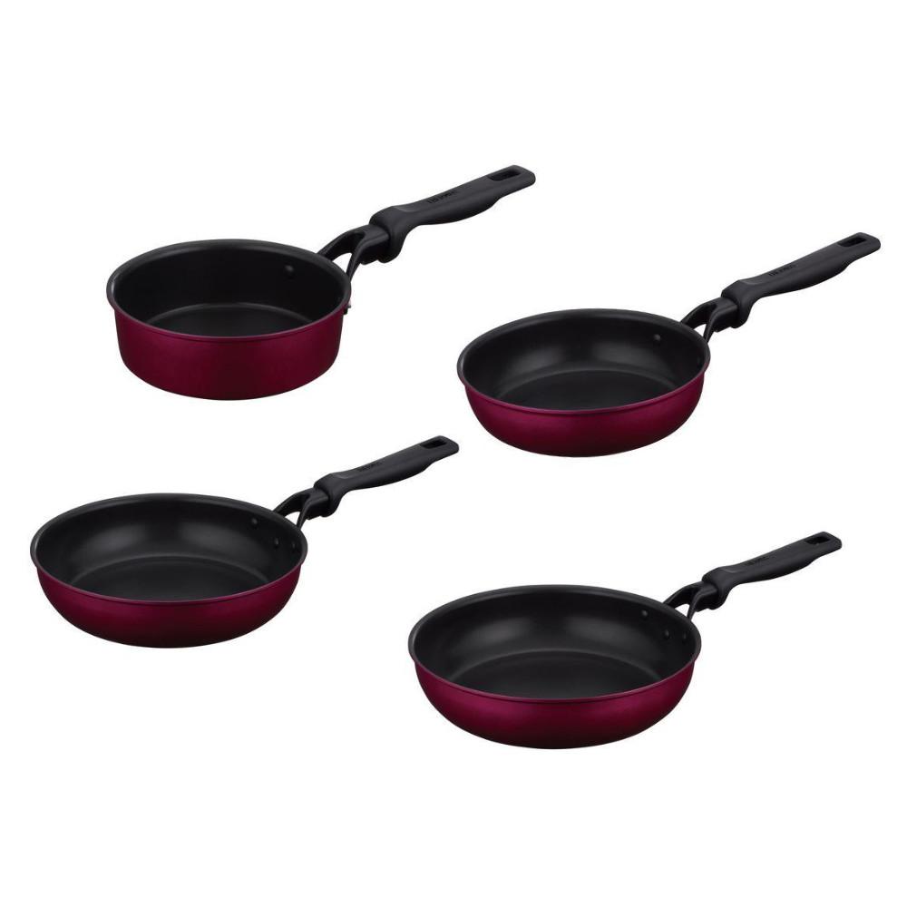 Thermos Frying Pan GasIH Compatible Red KFM 016 R 16cm  KFM 020 R 20cm  KFM 024 R 24cm  KFM026 R 26cm
