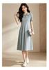 D.F.DEAR Women's French Polo A-Line Midi Dress