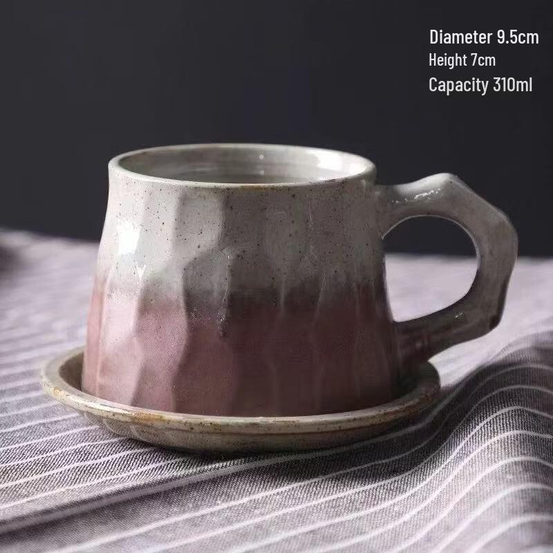 

OLOEY Vintage Ceramic Coffee Cup with Saucer