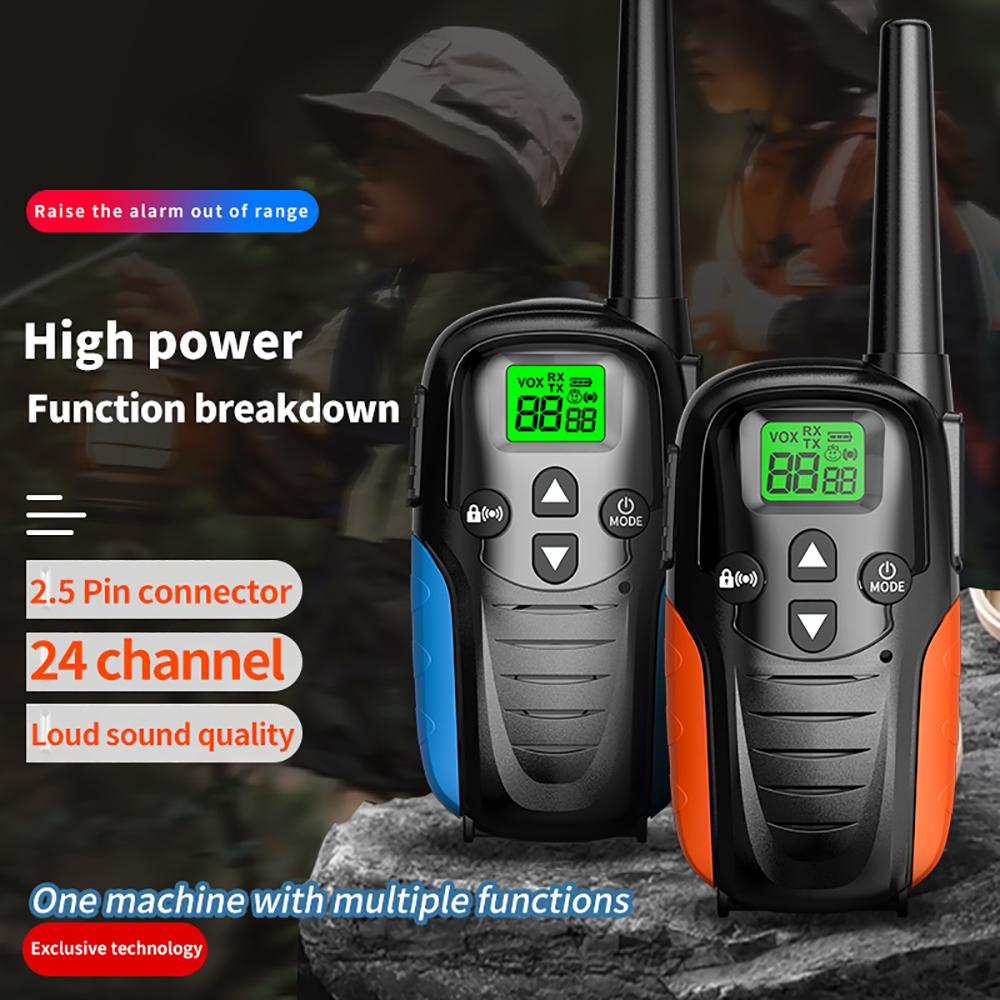 2PCS Kids Walkie Talkie Portable Outdoor Children Two Way Radio 6KM Receiver Walkie-Talkie Radio Comunicador Toys For Boys Girls