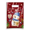 50 pièces Sacs Cadeaux de Noël Rouges Créatifs Motif Neige Opp Sac Tote de Noël Emballage Biscuits Film Perlé Sac à Main Cadeau Fournitures de Noël