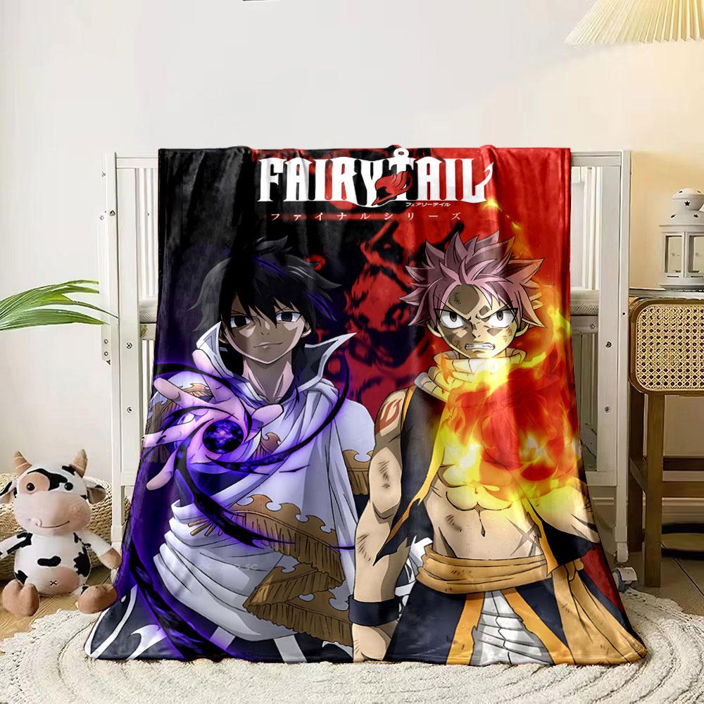 Two Characters Contrast Fire and Dark Energy with Intense Expressions. for All Seasons Blanket Lunch Break Throw Gift