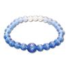 [Hotokudo] Armband, Herz-Sutra-Gravur, Achat, Farbverlauf Blau