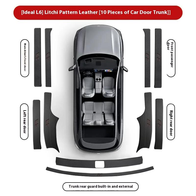 Voor Li Lixiang L6 L7 L8 L9 Auto Leer Drempelstrip Bescherming Anti-Stap Sticker Interieur Accessoires