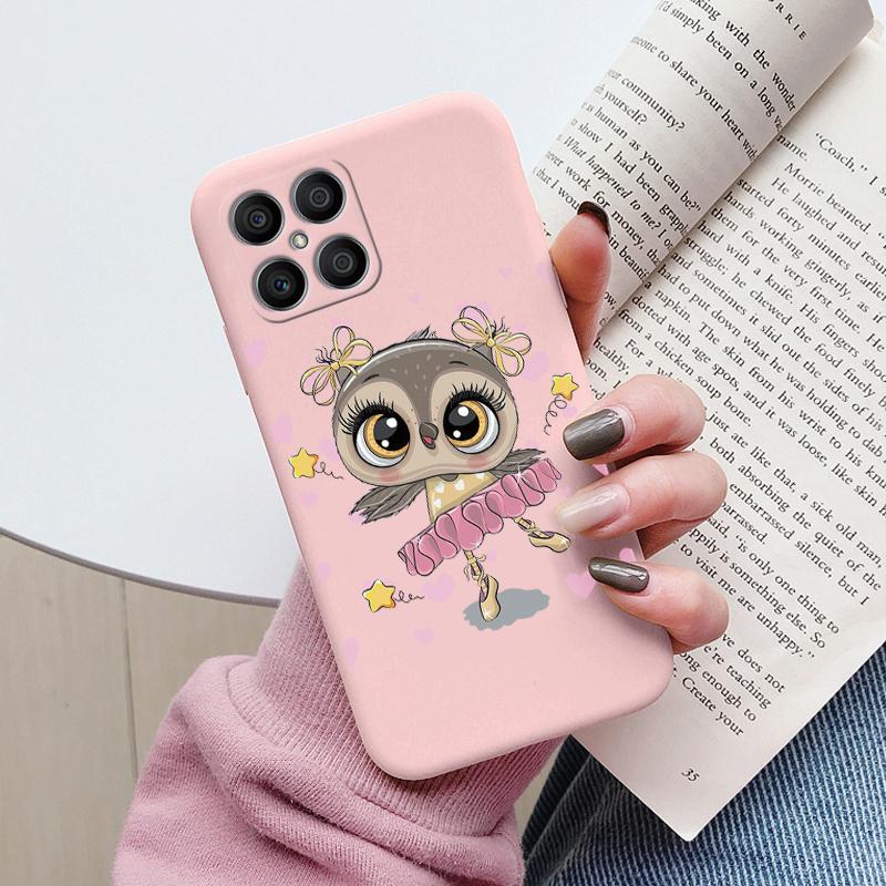 Flowers Funda For Honor X8 Capa HonorX8 X6 X 8 Phone Case Soft Silicone Cute Cat Bear Back Cover For Honor X 6 Bumper Cartoon
