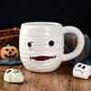 Halloween Mugs, Ceramic Cup, 3D Hand Painted Design, Large Capacity, Personality, Cartoon, Skull, Fashion Drinkware