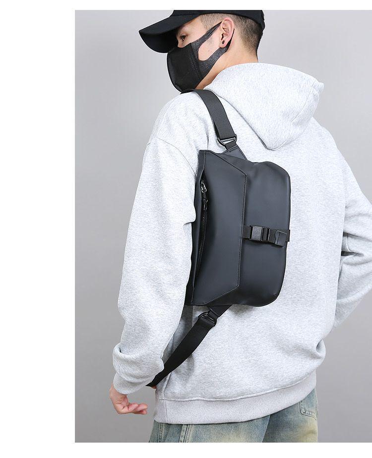 Men's 2025 Fashion Crossbody Bag - Trendy, Solid Color Shoulder Bag for Street, Sports, and Casual Wear.