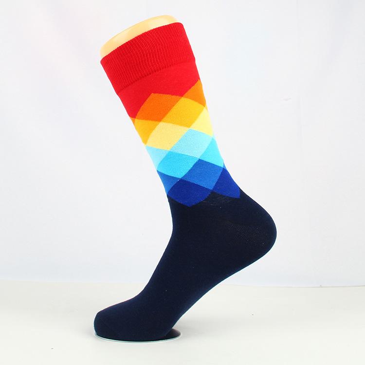 Happy Men S Tube Classic Crazy Socks Colorful Pattern Funny Style Cotton Stockings High Quality Male Crew Dress Socks Business