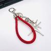 Stylish Star Keychain Decoration With Rhinestones Sturdy Rope Aloy for Elegant Designs In Your Daily Use Items