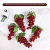 1Pcs Realistic Plastic Artificial Grapes Bunches Simulation Fake Fruit with Leaves for Vintage Home Decor Party Table Display