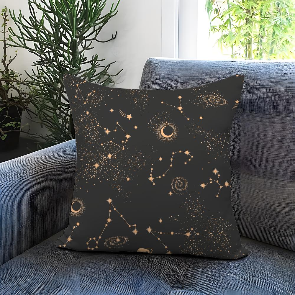 Constellation Pattern Cushion Cover Comfortable Reversible Pillow Cover Ideal for Car Sofa Bedroom Beyond