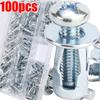 M4-M6 Petal Screws Anchors Lock Bolt Nut Metal Rivet Nut Expansion Plugs Jack Nuts Fixing Screw Rivetnut Clamp Wall Fasteners