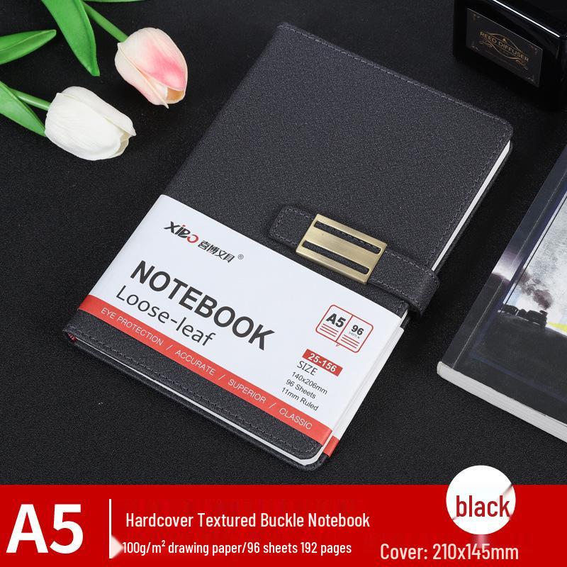 Pearlescent B5 Buckle Business Notepad: Thick, Portable Office Meeting Minutes Notebook Book