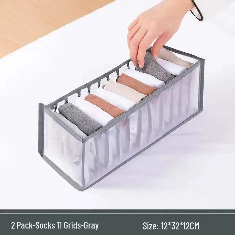 Foldable Mesh Fabric Storage Box for Underwear and Socks