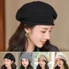 Stretchy Fleece Beanie Hat Knitted Ladies Cap Winter Warm Women's Beret Cap  for Autumn and Winter