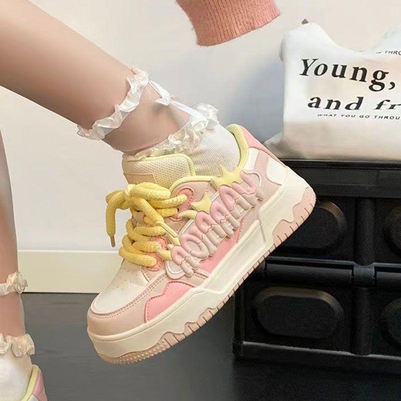 Dopamine shoes women's spring and summer 2025 new versatile popular little white shoes niche original student thick baseplate shoes