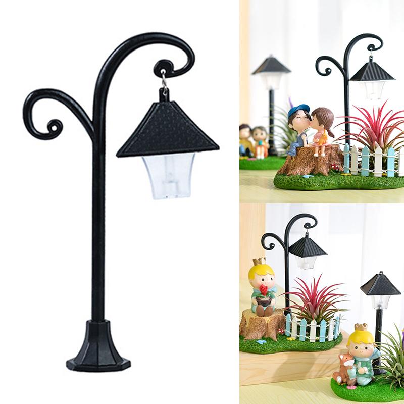 Mini Miniature Street Light Model Railway Train Lamp Post Lights for Mobile Phone/ Scene/Desktop Mini Decoration
