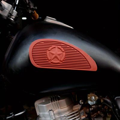 2vnt motociklo dalis, klasikinė senovinio motociklo bako kelio apsauga, retro tipo motociklo dujų kuro bako guma lipdukai trinkelių apsauginis apvalkalas