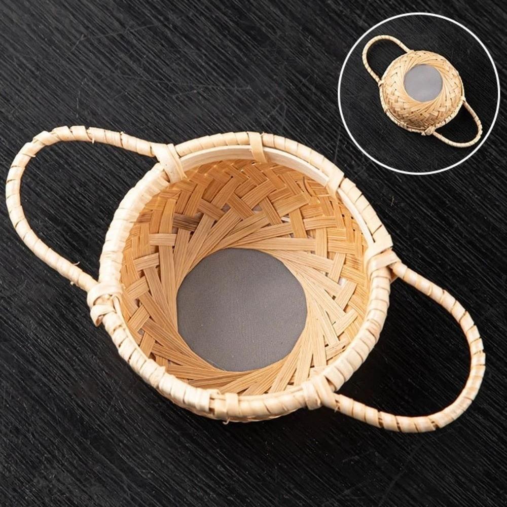 Handgefertigter Teefilter Traditioneller Bambus Rattan Teelöffel Teefilter Teesieb Teeraum