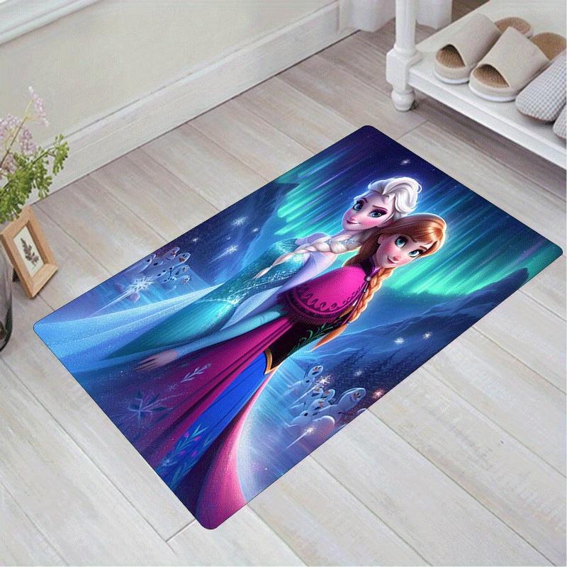 1pc Frozen Pattern Area Rug Soft Flannel Floor Mat for Living Room,Office,Bedroom and Carpet 60cm by 90cm