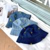 Simple Smiley Face Casual Denim Fisherman Hat Women Harajuku Vintage Bucket Hat Korean Style Spring Summer Sun Hat Men 2021