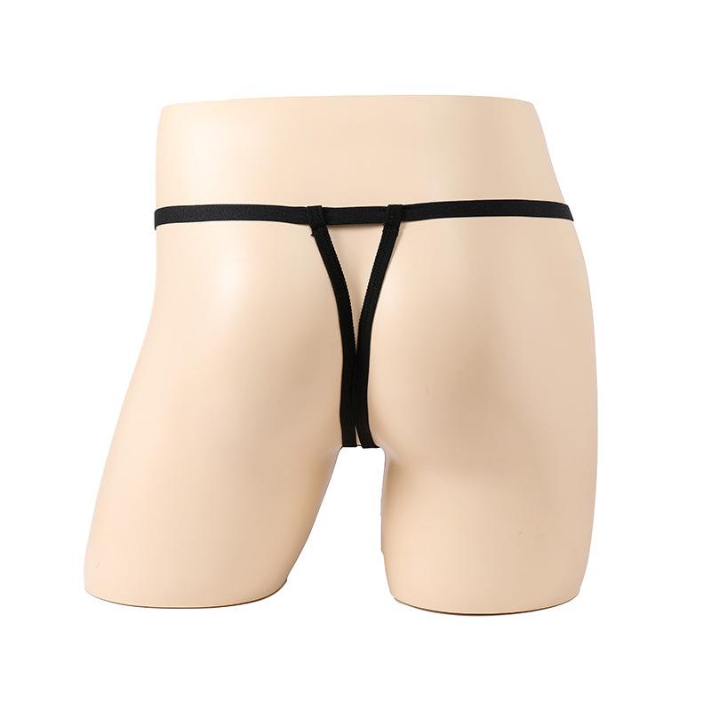 Sissy Lingerie Men'S Sexy Bikini Thong Open Elephant Nose Pouch G-String Open Front Tangas Bulge Enhancing Undies Gay Underpant