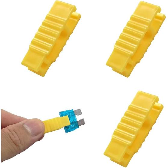 3PCS Car Fuse Puller Tool, Plastic Fuse Extractor Clip for Car Boat Mini Standard Blade Fuses Replacement, Universal Fuses Insertion Removal Tool