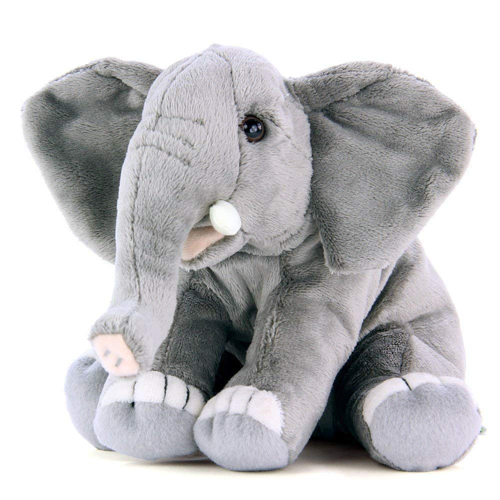 

Carolata African Elephant Plush Toy Realistic Animal Toy Doll Gift Present Birthday Christmas Present (Sitting Series/Soft Touch) (Twice Tested) / серый