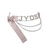 Personalised Y2K Letter  Belt Chain  Butterfly Decoration Belt All-Match Pu Leather Belts Chain