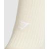 Gymshark Frill Crew Single Sock Cream Beige Soft White I3a9t Ncq0