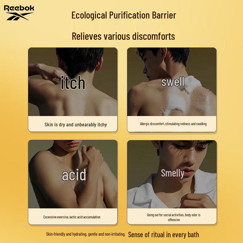 Reebok Men's 2-in-1 Sport Soothing Shower Gel