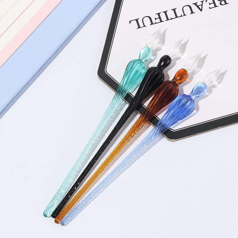 1PC Vintage Glass Dip Dipping Pen Art Painting Supplies Filling Ink Signature Calligraphy Fountain Pen