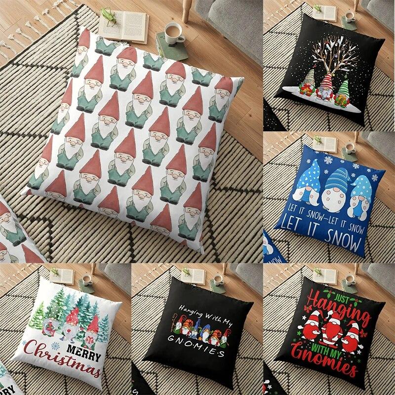 

Christmas Ornament Christmas Cushion Cover Santa Pillow Cover Sofa Pillow Cover Home Decor New Year Navidad 2023 45*45cm