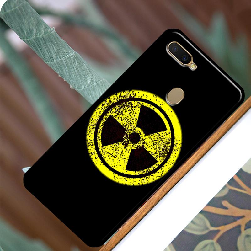 Funda con Señal de Advertencia de Radiación Nuclear Para OPPO A52 A72 A54 A74 A94 A1K A15 A83 A91 A5 A9 A31 A53 A53S A3S A5S