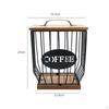 Porta Caffè Cestino Portaoggetti Custode Espresso Organizer Portapiano Cucina per Capsule