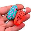 2Pcs 7G 4.5Cm Mini Thunder Frog Roadbait Simulation Roadbait Soft Roadbait Black Fish Bait Modified Thunder Frog Soft Bait