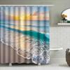 Bella Tenda da Doccia Stampata con Spiaggia al Tramonto Impermeabile Decorazione Bagno Miglioramento Casa Tessuto Impermeabile Tende da Bagno Morbida Pl