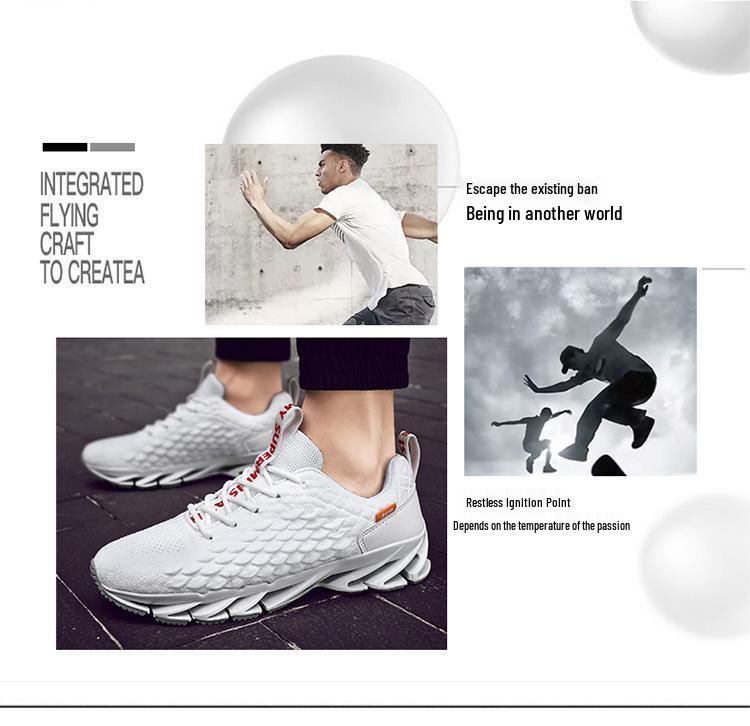 Blade 2023 Men's White Summer Sneakers - Casual Plus Size Comfort Travel Shoes