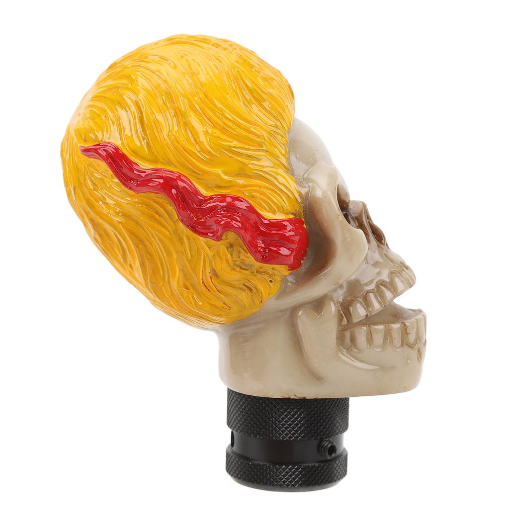 Totenkopf Schaltknauf Skelett Stil Auto Schalthebel Kopf mit 3 Adaptern für die meisten Schaltgetriebe