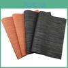 6pcs Table Jankng Black Washable Mats Vinyl Pvc Drink Placement Nonslip Insulation Placemat Dining Room Decor Table Mats