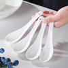 Pure White Ceramic Rice & Soup Spoons Set