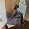 Wind Truck Bag Denim Tote Large Capacity Commuter College Student Single Shoulder Bag