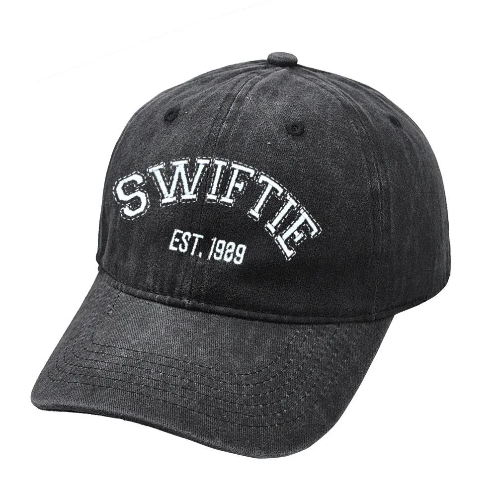 European and American SWIFTIE Embroidered Baseball Cap Summer Washed Retro Taylor Fan  Female  Comfortable Breathable Adjustable