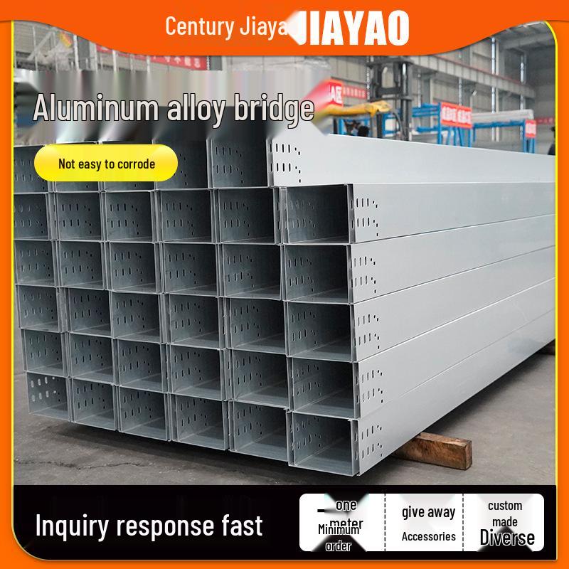Aluminum Alloy Cable Tray 200x100, Ladder Type with Cover Plate