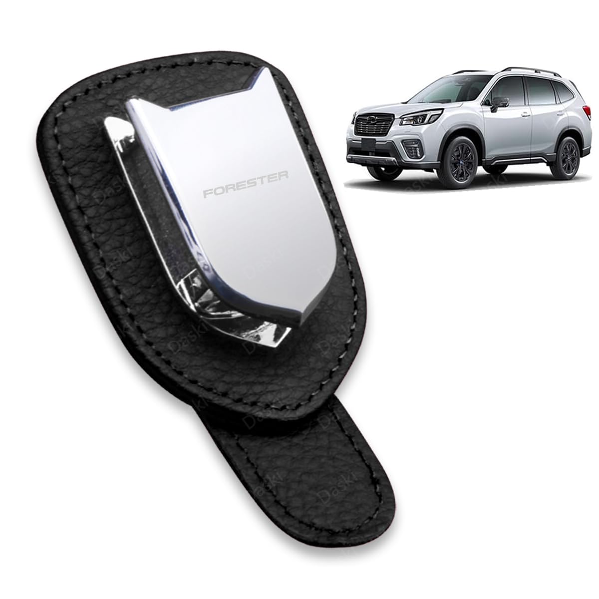 

Forester Eyeglasses Holder for Subaru Forester Series and All Leather Sunglasses Car Sun Car Safe Easy Black (SK Series) - Holder, Storage, Visor,