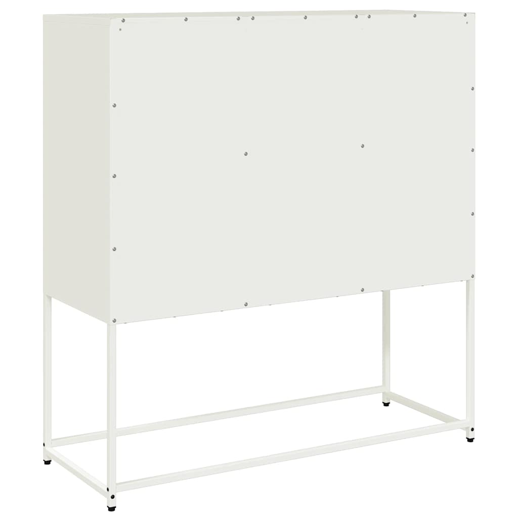 Sideboard White 100.5 x 39 x 107 cm Cold Rolled Steel