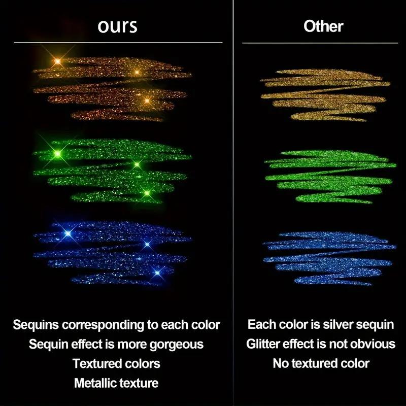 60PCS Glitter Gel Pens Set, Water-Resistant Plastic Rollerball Pens - Ideal for Cardstock, Journals, Drawing, Marking, Coloring