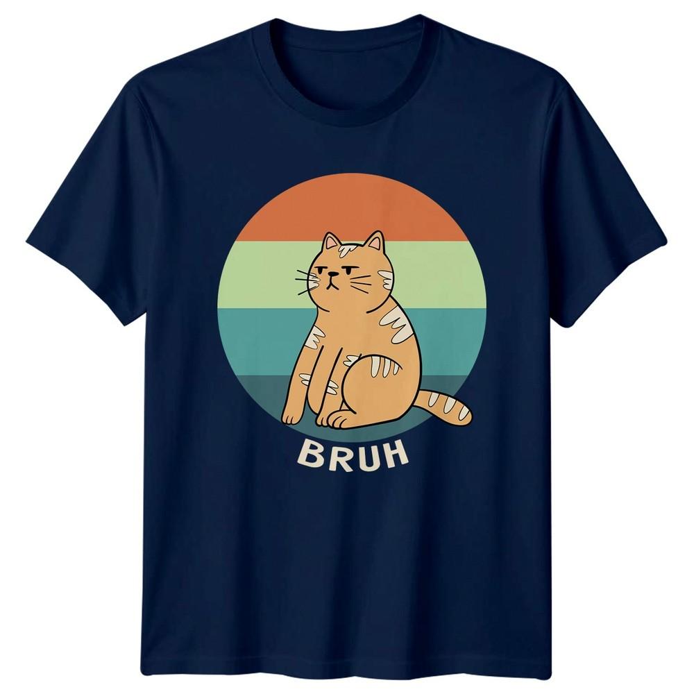 Bruh TShirt Meme Cat Birthday Gift For Him And Her