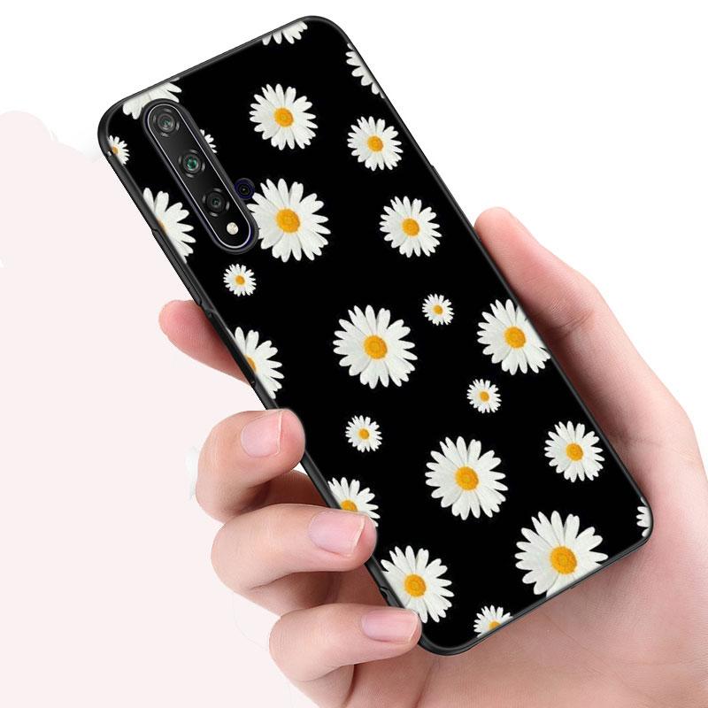Flowers Sunflower Case For Huawei Honor 10X Lite 7A 8A 9X 20 Pro 7S 8C 8S 8X 9A 9C 10i 20i 30i 20E 20S 8 10 Lite Black Cover